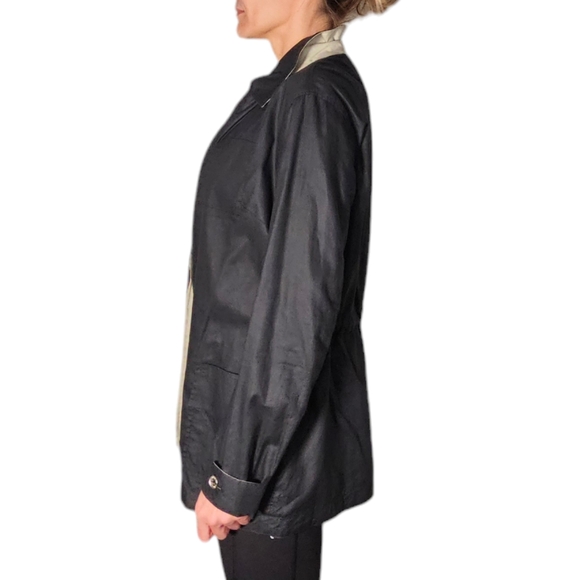 Versace Reverse Cotton Blend Coat Size Large fits like a medium. - Picture 4 of 14